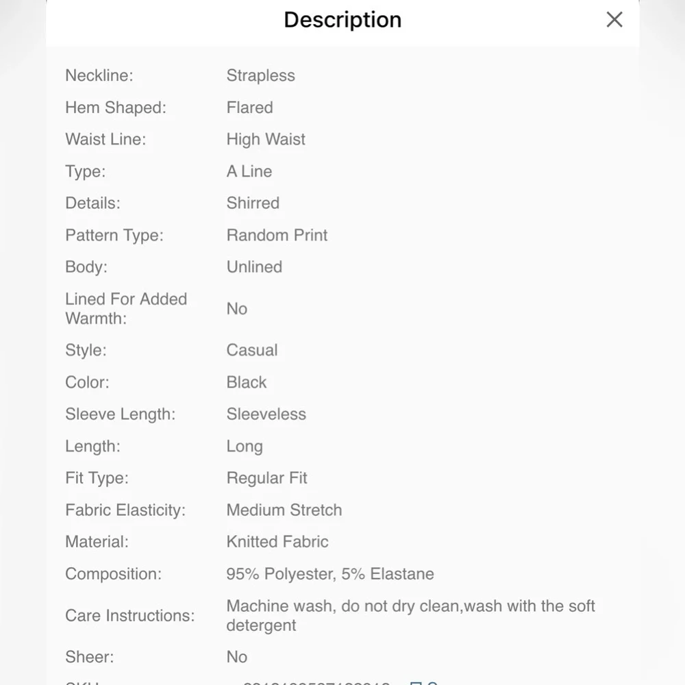 SHEIN Elegant Black and White Strapless Maxi Dress BNWT size 20(4xl) - Picture 2 of 2